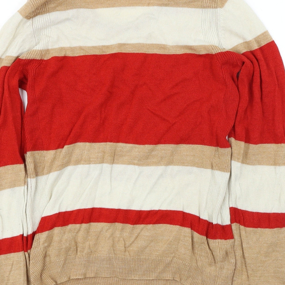 Marks and Spencer  Womens Brown Striped  Pullover Jumper Size 8