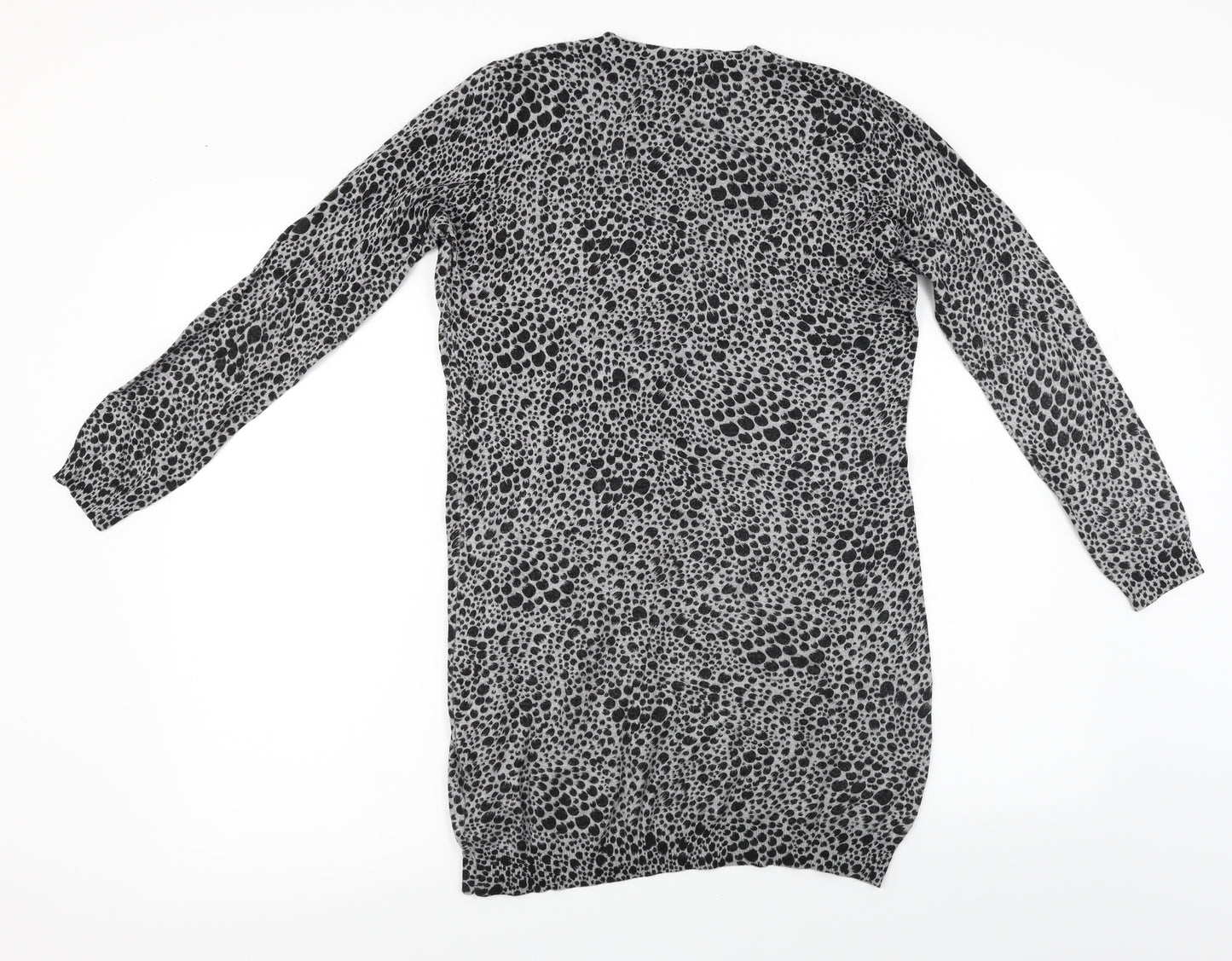 Marks and Spencer  Womens Grey Animal Print  Jumper Dress  Size 12