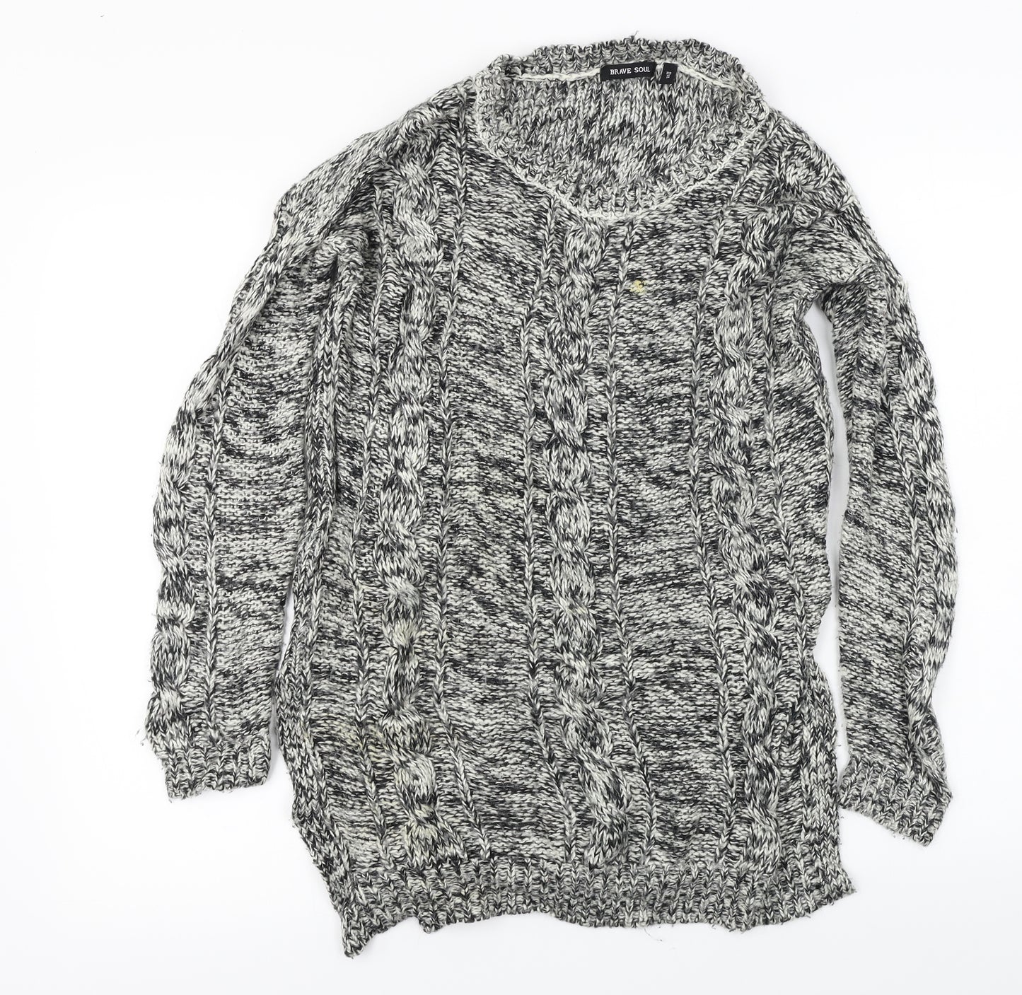 Brave Soul  Womens Grey   Pullover Jumper Size XS