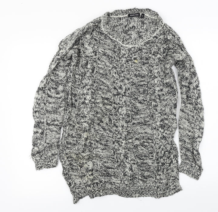 Brave Soul  Womens Grey   Pullover Jumper Size XS