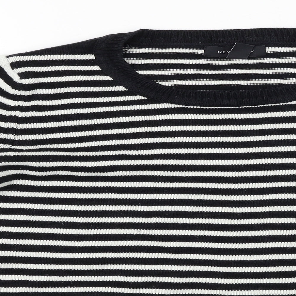 New Look  Womens White Striped  Pullover Jumper Size 12