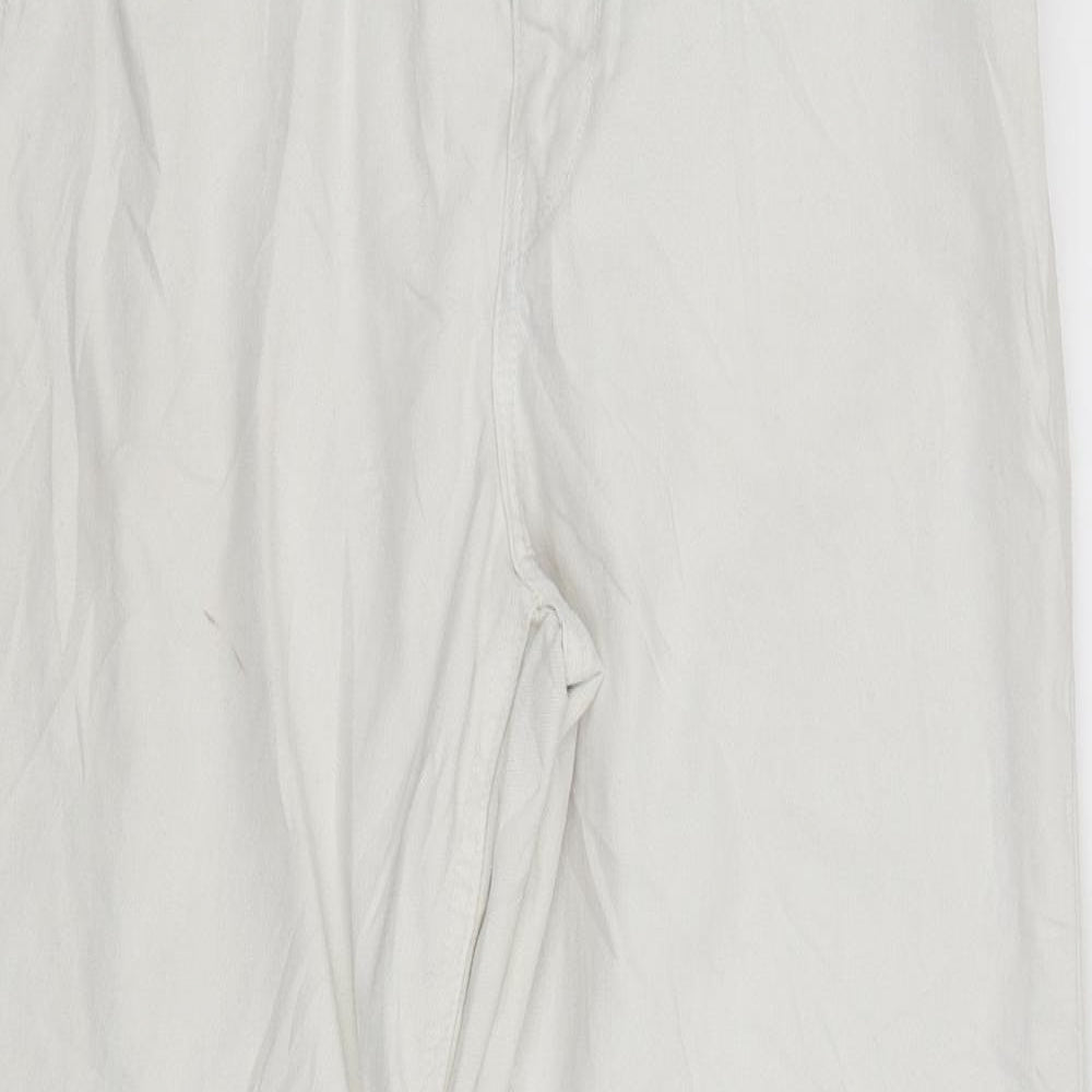 Zara Womens White   Bootcut Jeans Size 12 L29.5 in