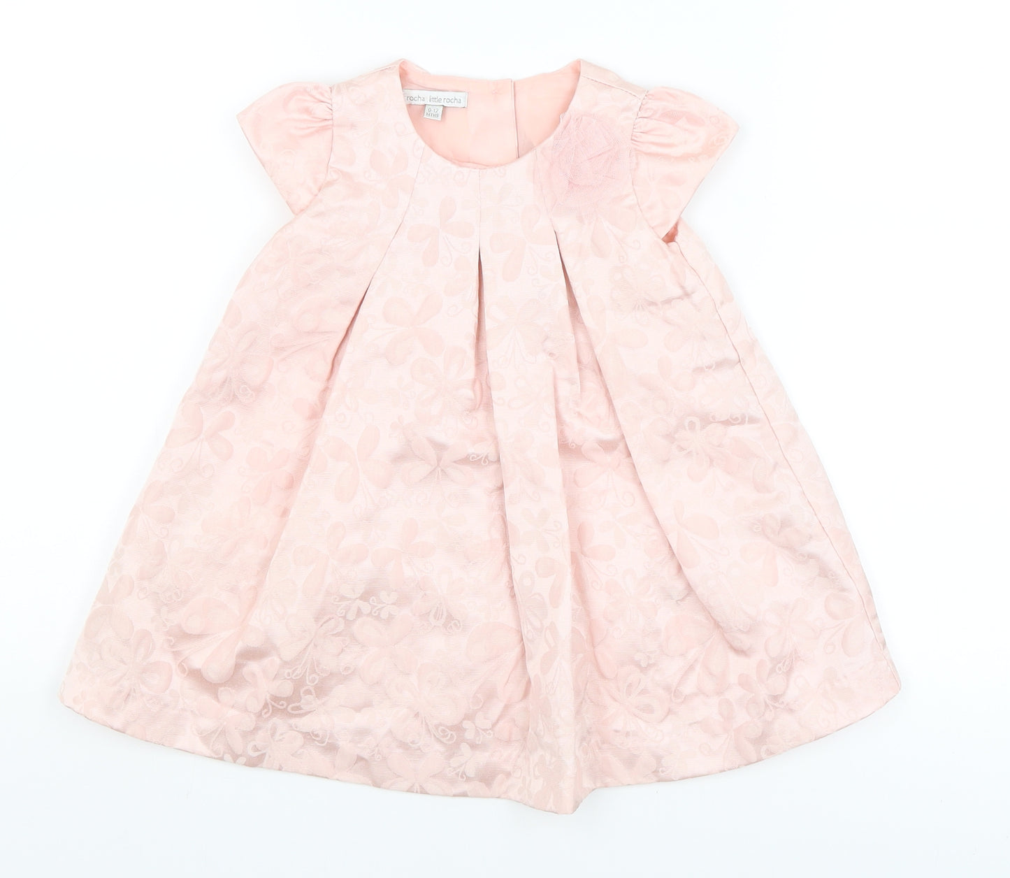 Little Rocha Baby Pink Animal Print  A-Line  Size 9-12 Months  - butterfly