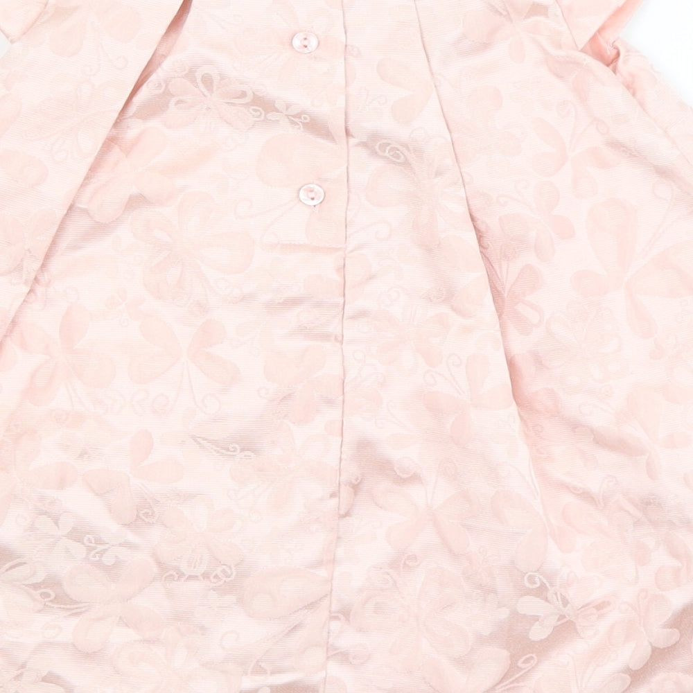 Little Rocha Baby Pink Animal Print  A-Line  Size 9-12 Months  - butterfly