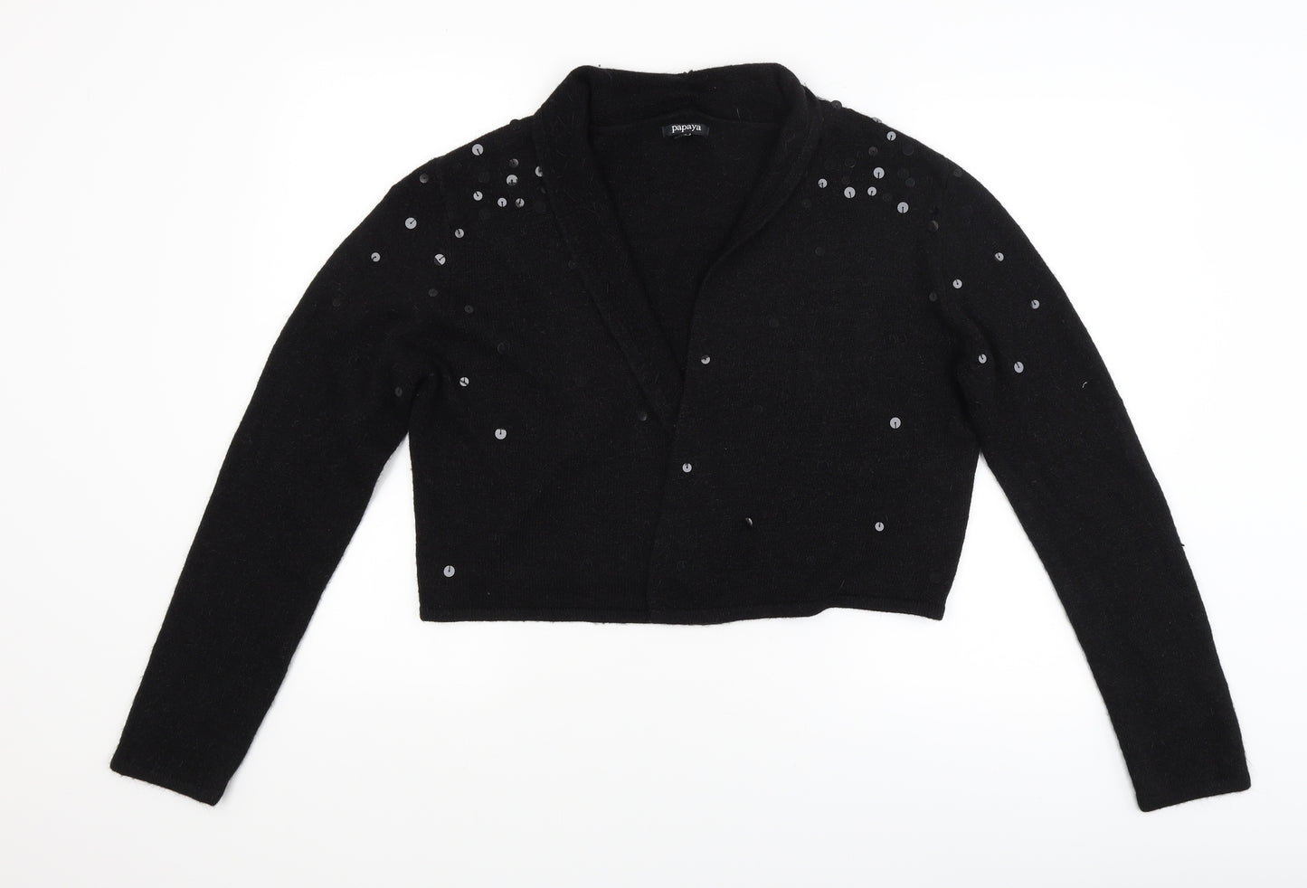 Papaya Womens Black   Cardigan Jumper Size 18