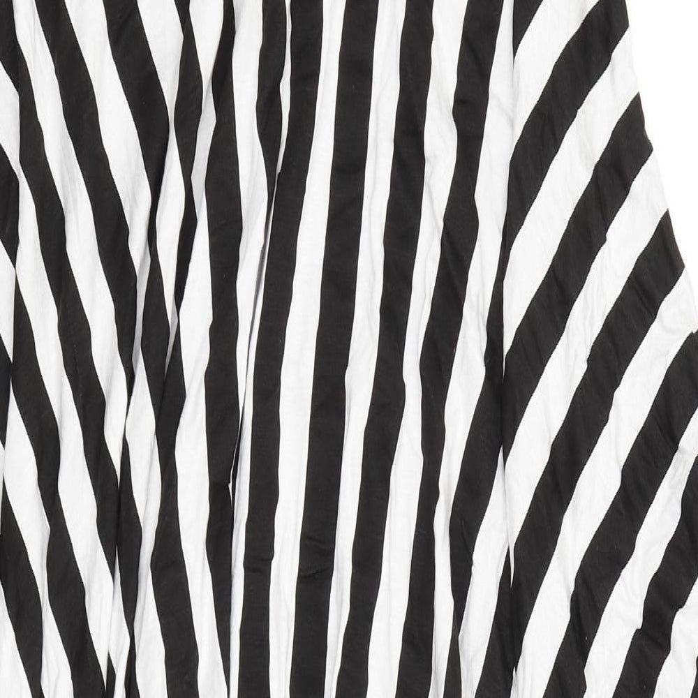 Influence Womens Black Striped  Tank Dress  Size L