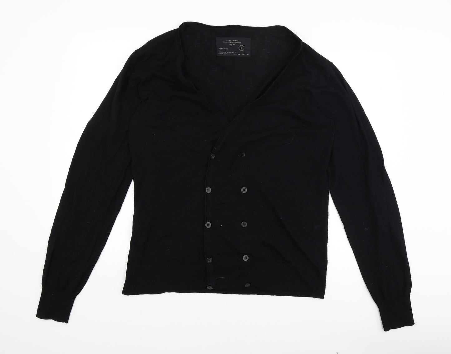 All Saints Mens Black   Cardigan Jumper Size XL
