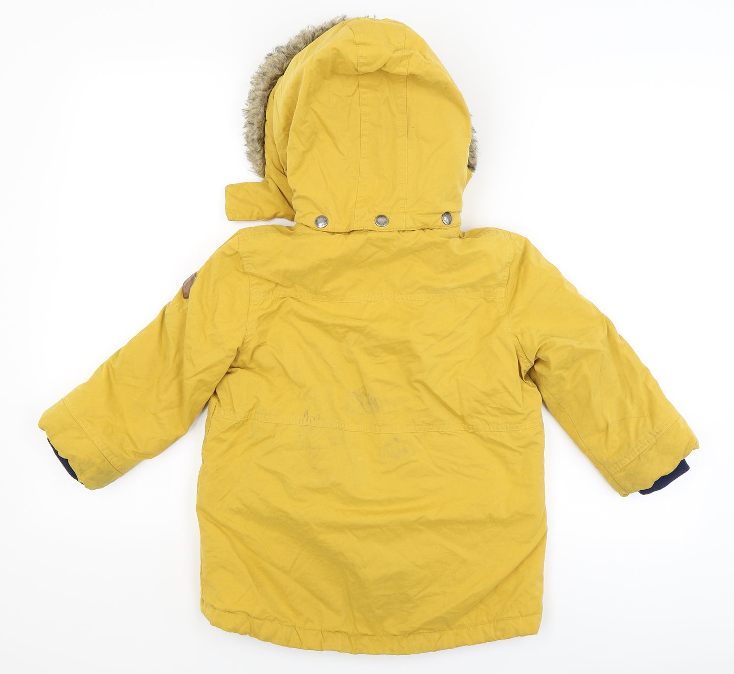 Jojo Maman Bebe Girls Yellow   Puffer Jacket Coat Size 4-5 Years