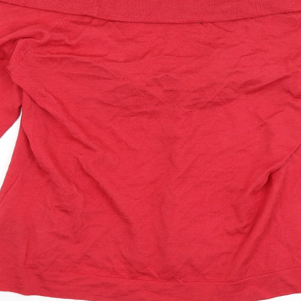 Preworn Womens Red   Basic T-Shirt Size 14