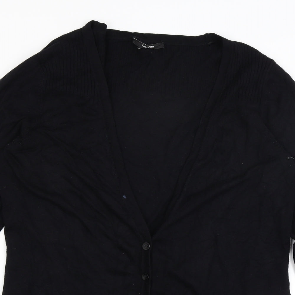 George Womens Black   Cardigan Jumper Size 16