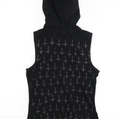 Preworn Womens Black   Full Zip Hoodie Size 8  - Crosses
