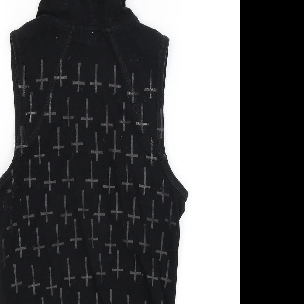 Preworn Womens Black   Full Zip Hoodie Size 8  - Crosses
