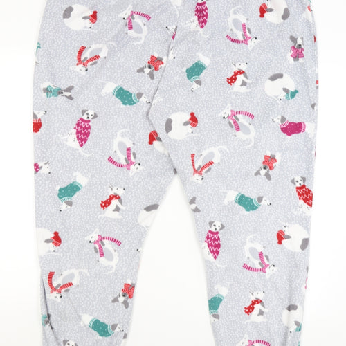 M&S Womens Grey Solid  Capri Pyjama Pants Size 26  - dogs