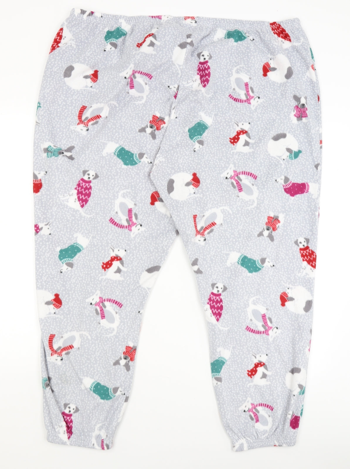 M&S Womens Grey Solid  Capri Pyjama Pants Size 26  - dogs