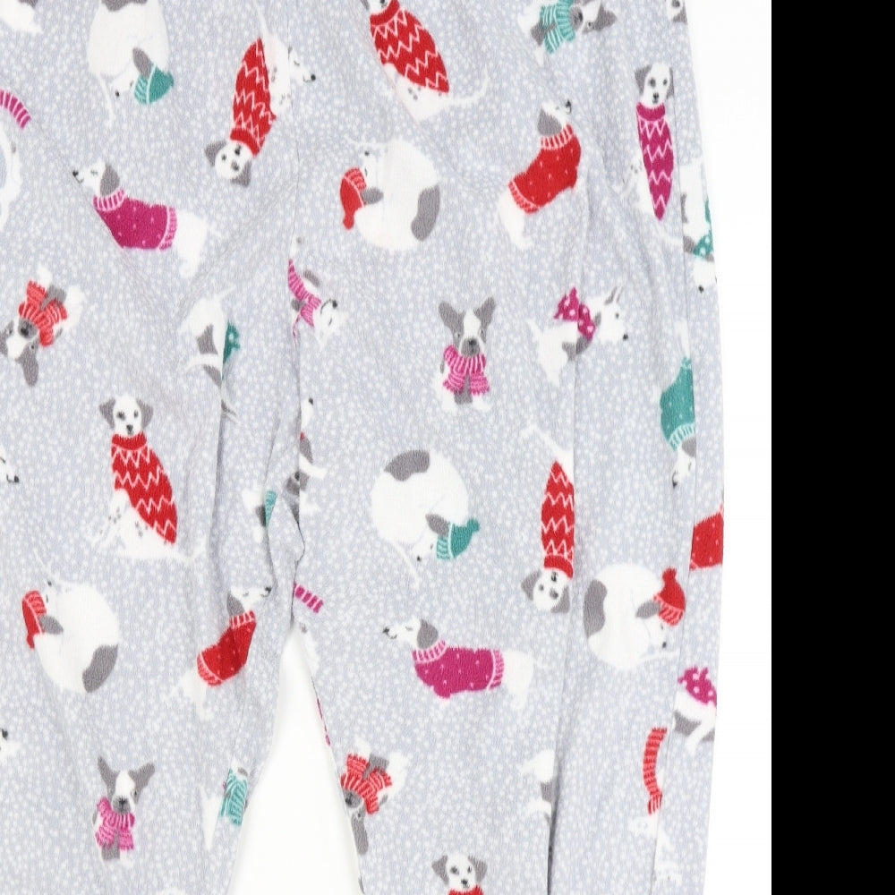 M&S Womens Grey Solid  Capri Pyjama Pants Size 26  - dogs