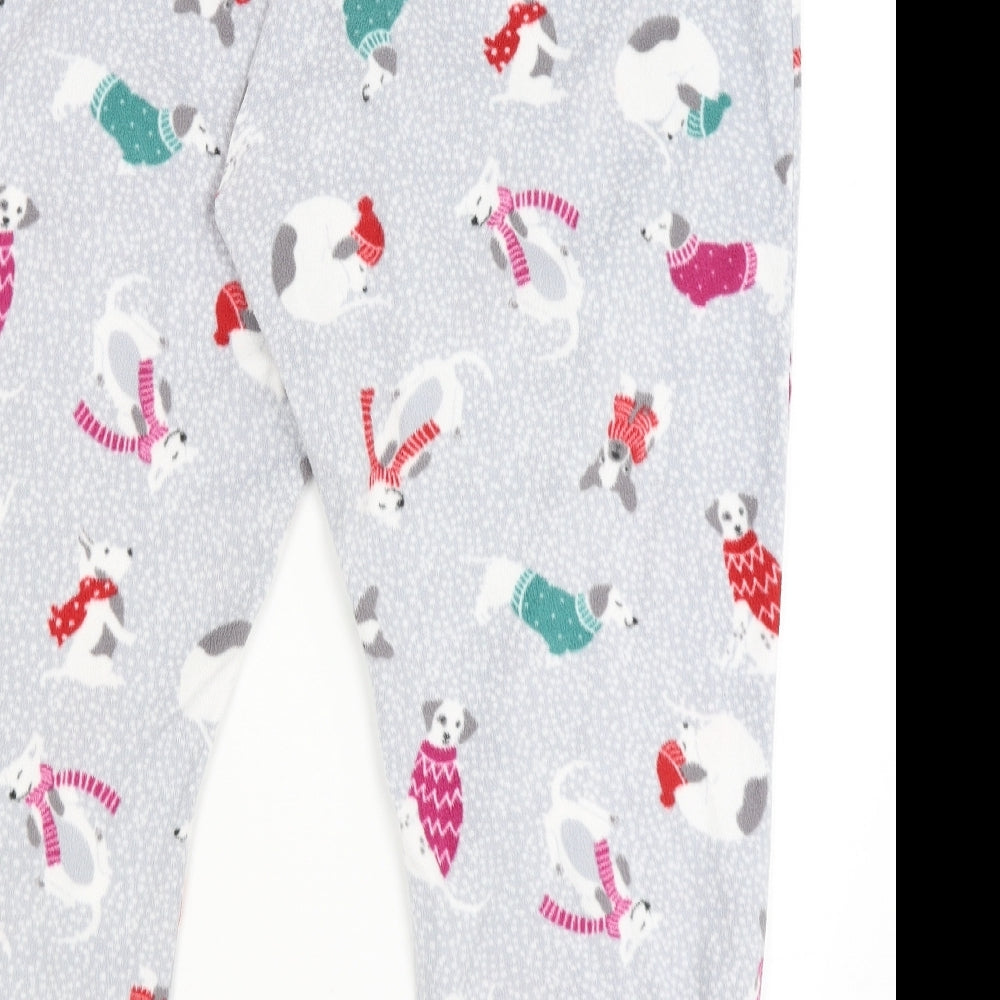 M&S Womens Grey Solid  Capri Pyjama Pants Size 26  - dogs