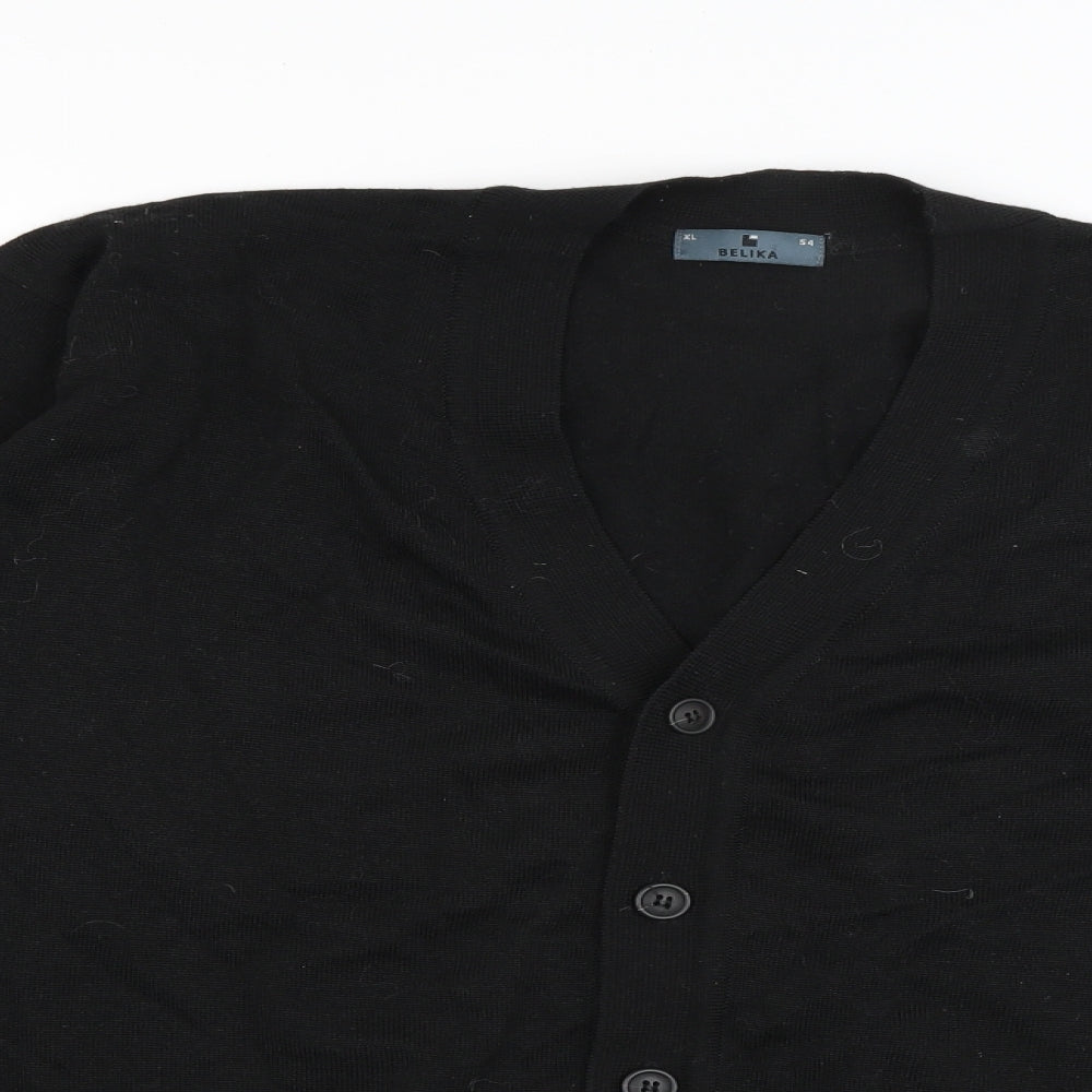 Belika Mens Black   Cardigan Jumper Size XL