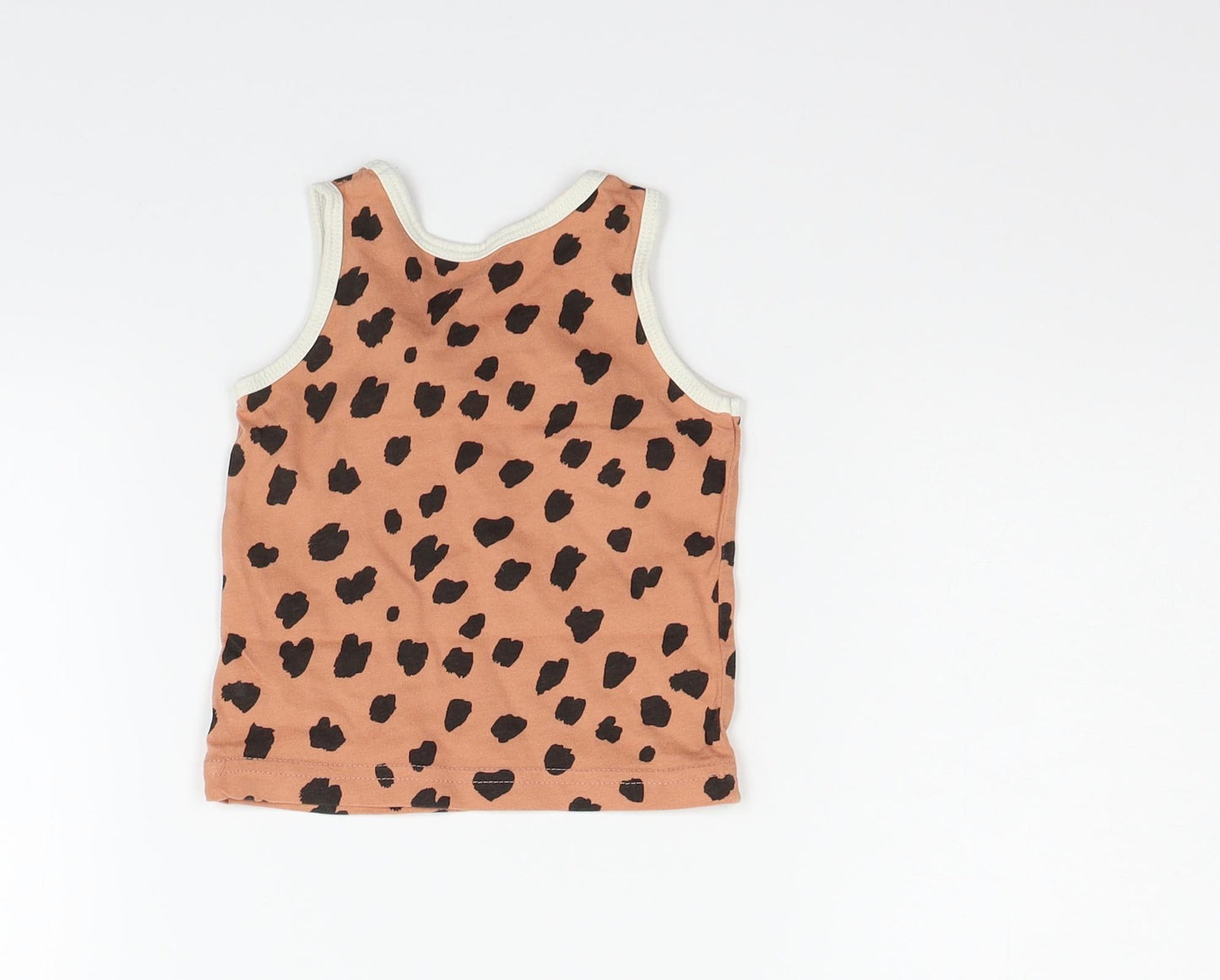 Primark Boys Beige Animal Print  Basic Tank Size 6-9 Months