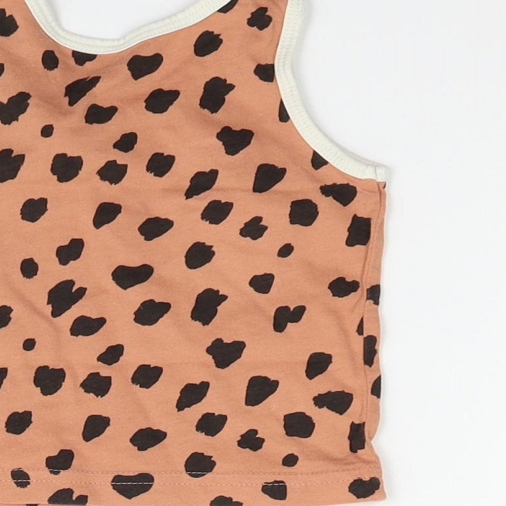 Primark Boys Beige Animal Print  Basic Tank Size 6-9 Months