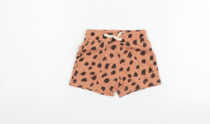 Primark Girls Beige Animal Print Cropped Trousers Size 6-9 Months