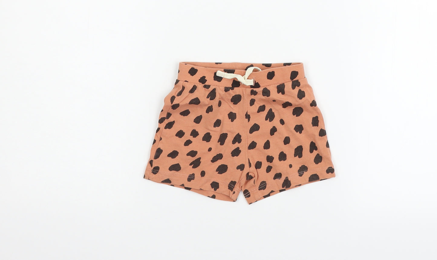 Primark Girls Beige Animal Print  Cropped Trousers Size 6-9 Months