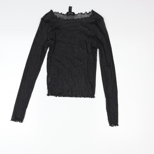 FOREVER 21 Womens Black   Basic Blouse Size M
