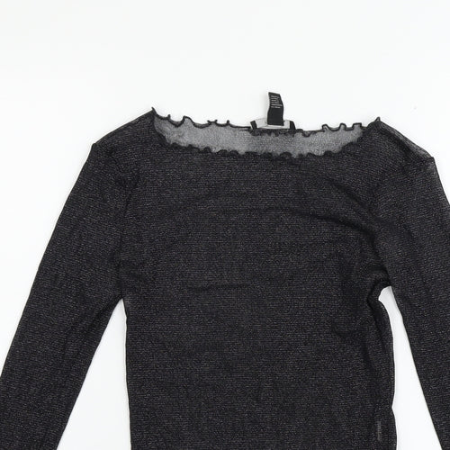FOREVER 21 Womens Black   Basic Blouse Size M