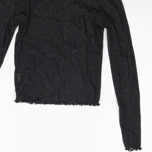 FOREVER 21 Womens Black   Basic Blouse Size M