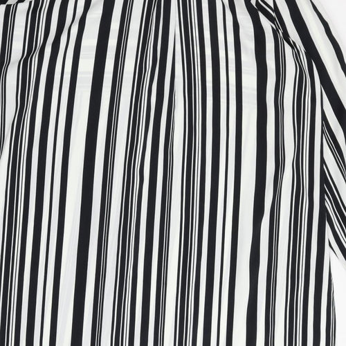 Topshop Womens White Striped  T-Shirt Dress