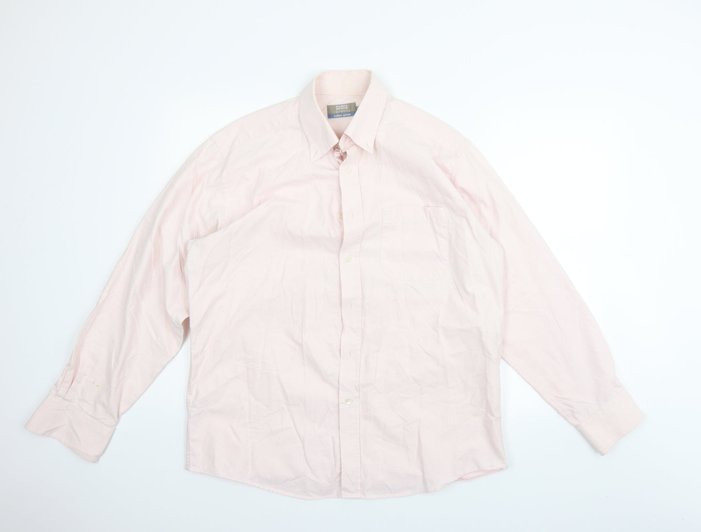 Marks and Spencer Womens Pink   Basic Button-Up Size 16