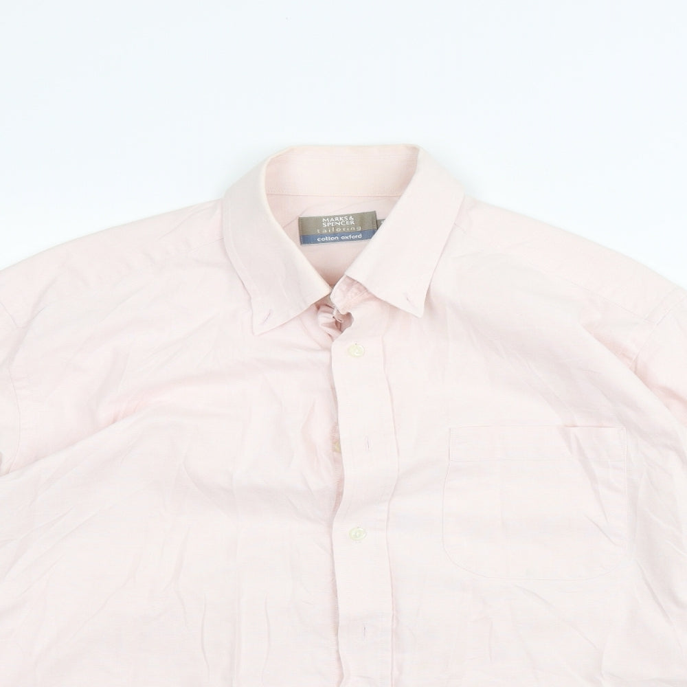 Marks and Spencer Womens Pink   Basic Button-Up Size 16