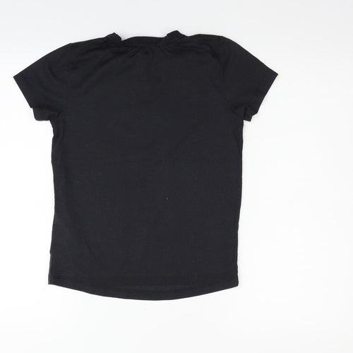 Primark Girls Black   Basic T-Shirt Size 9-10 Years  - PLAYSTATION