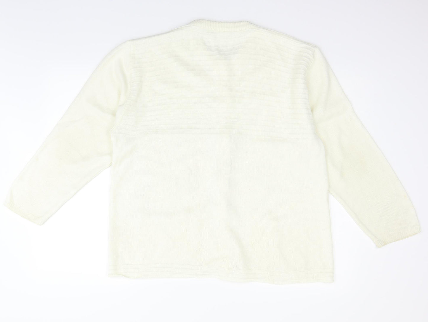Casper Womens Beige   Cardigan Jumper Size L  - washable mark on arm