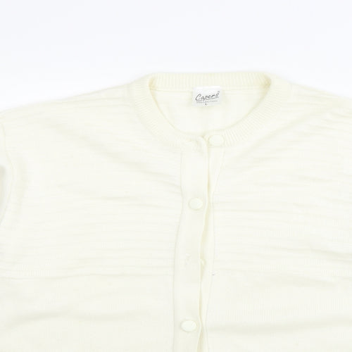 Casper Womens Beige   Cardigan Jumper Size L  - washable mark on arm
