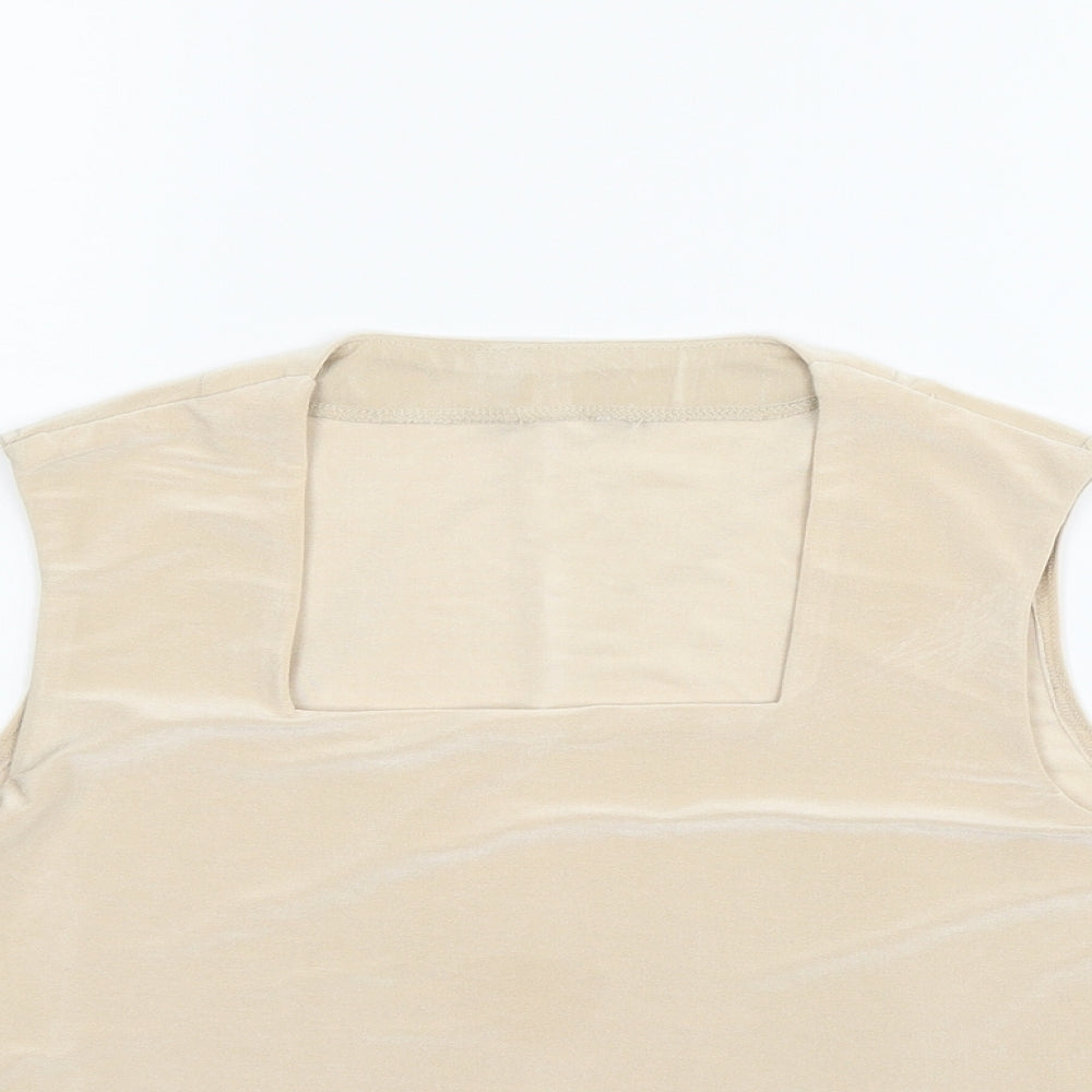 Preworn Womens Gold   Basic Blouse Size 10