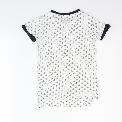 NEXT Boys White Geometric  Basic T-Shirt Size 5 Years