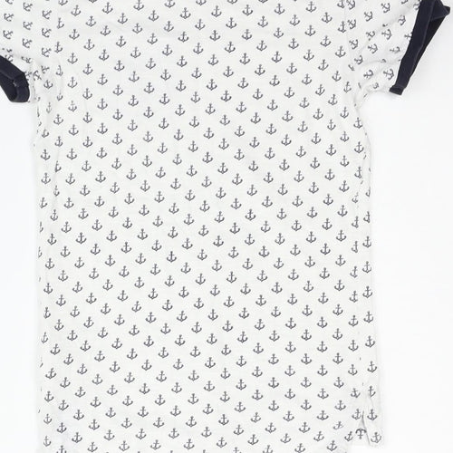 NEXT Boys White Geometric  Basic T-Shirt Size 5 Years