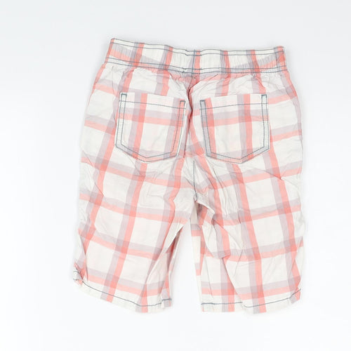TU Boys White Geometric  Chino Shorts Size 6 Years