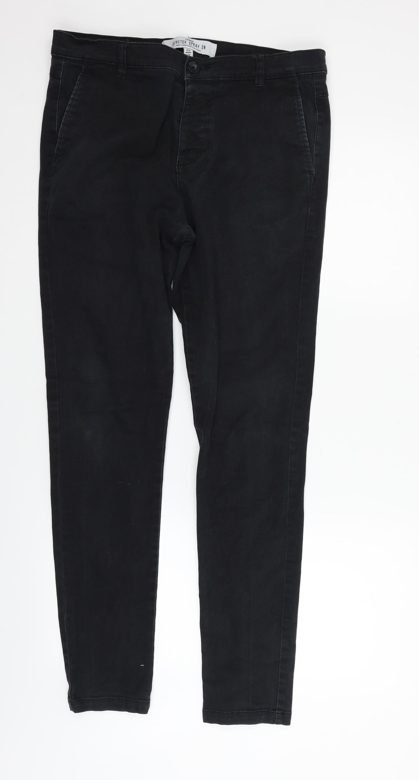 Topman Womens Black   Trousers  Size 34 in L28 in