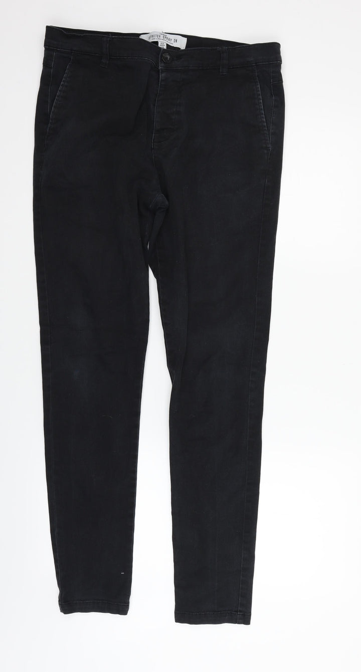 Topman Womens Black   Trousers  Size 34 in L28 in