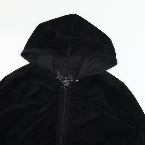 TU Womens Black   Full Zip Jumper Size 14