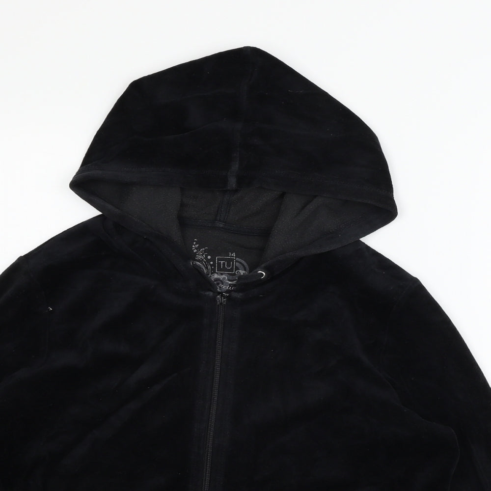 TU Womens Black   Full Zip Jumper Size 14
