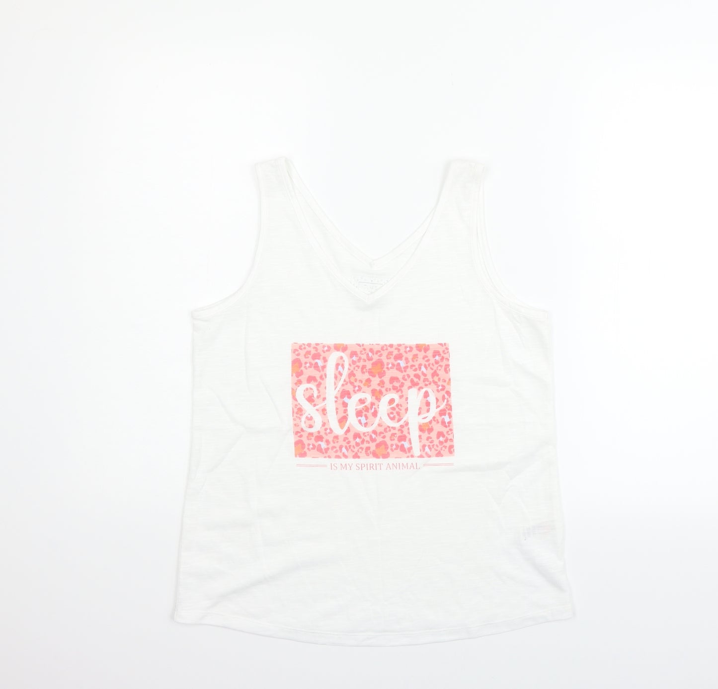 Matalan Womens White   Basic Tank Size S