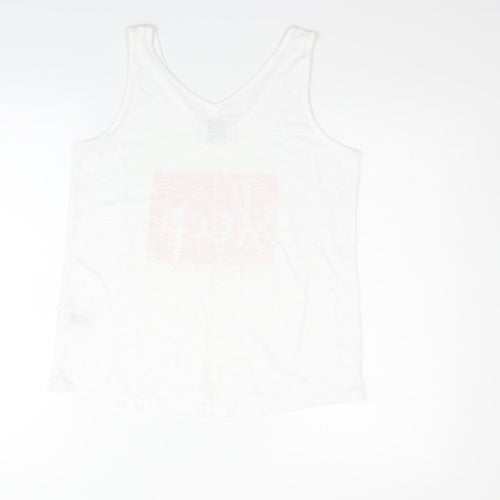 Matalan Womens White   Basic Tank Size S