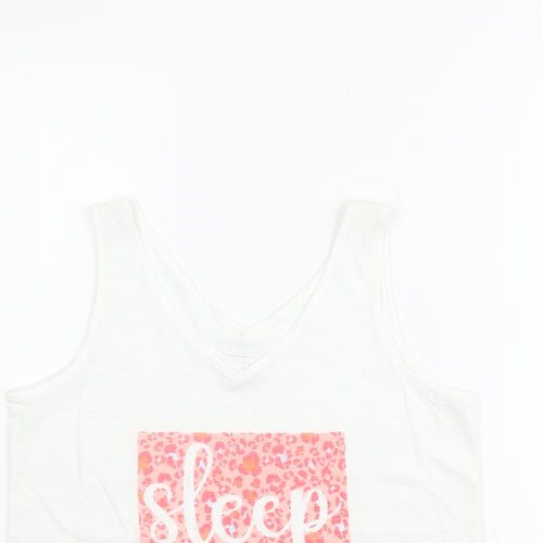 Matalan Womens White   Basic Tank Size S
