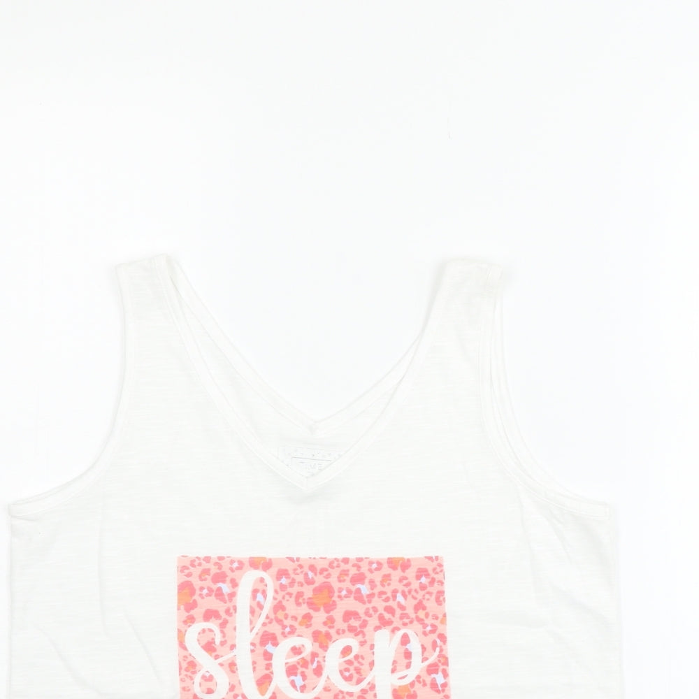 Matalan Womens White   Basic Tank Size S