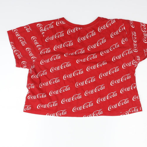LOVE TO LOUNGE Womens Red Solid  Top Pyjama Top Size S