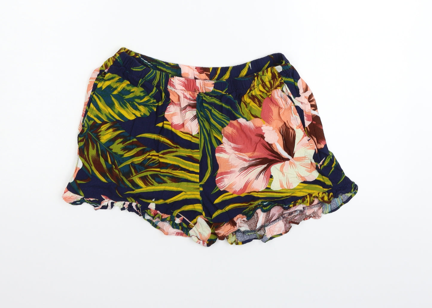 NEXT Womens Blue Floral  Cut-Off Shorts Size 12