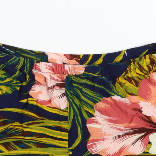 NEXT Womens Blue Floral  Cut-Off Shorts Size 12