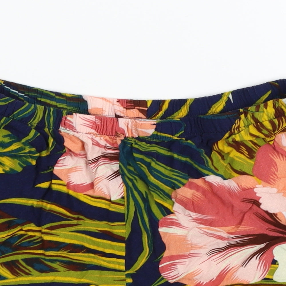 NEXT Womens Blue Floral  Cut-Off Shorts Size 12